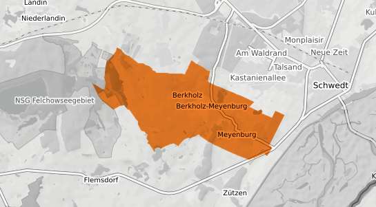 Mietspiegelkarte Berkholz Meyenburg
